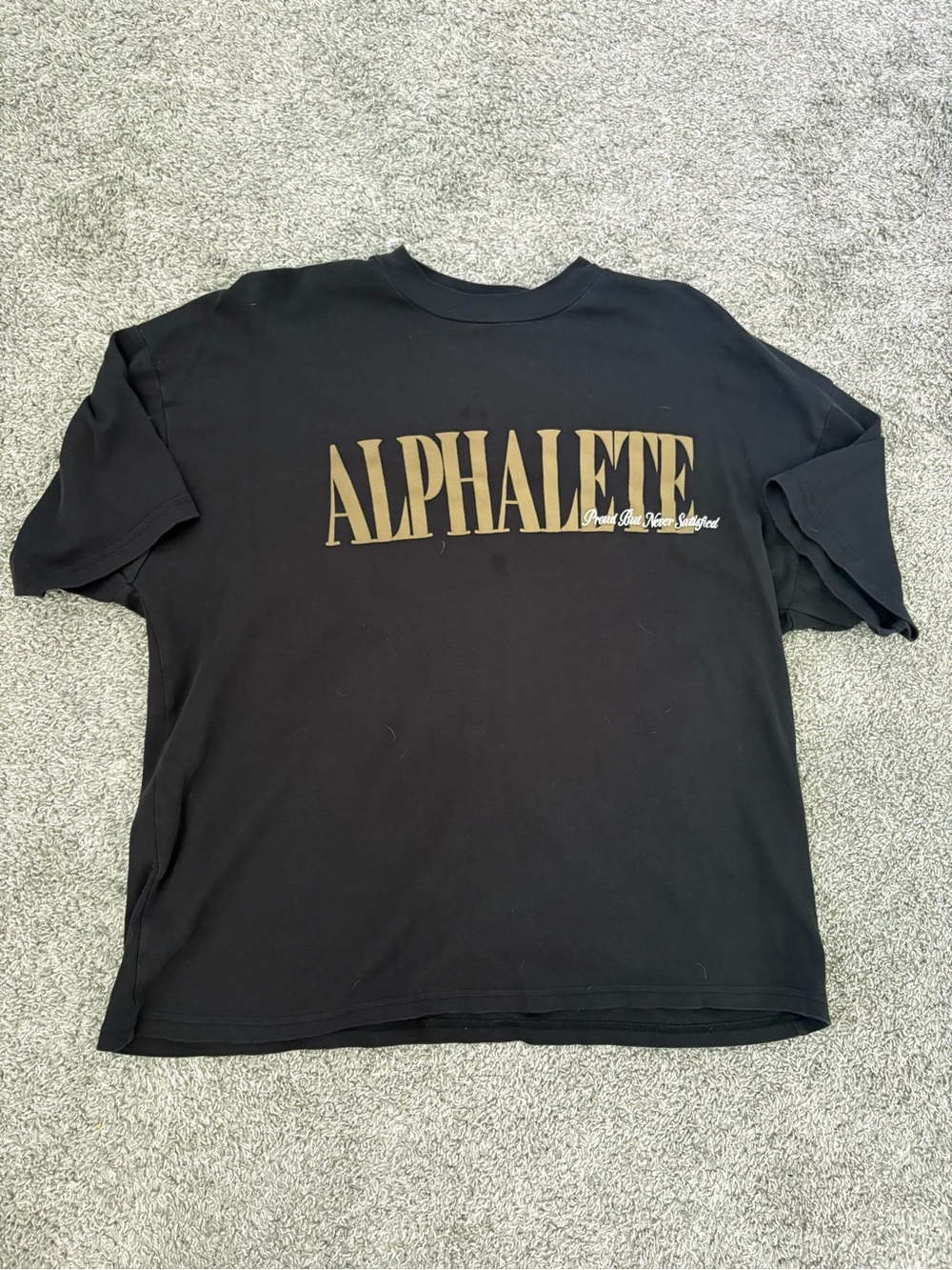 Alphalete Dark brown Tee with Tan Logo